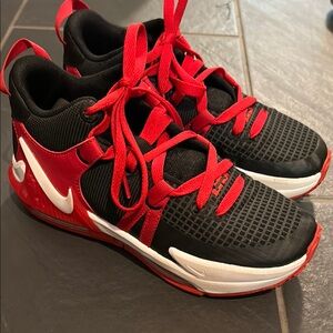 Nike Red and Black LeBron Basketball Shoes - Barely worn